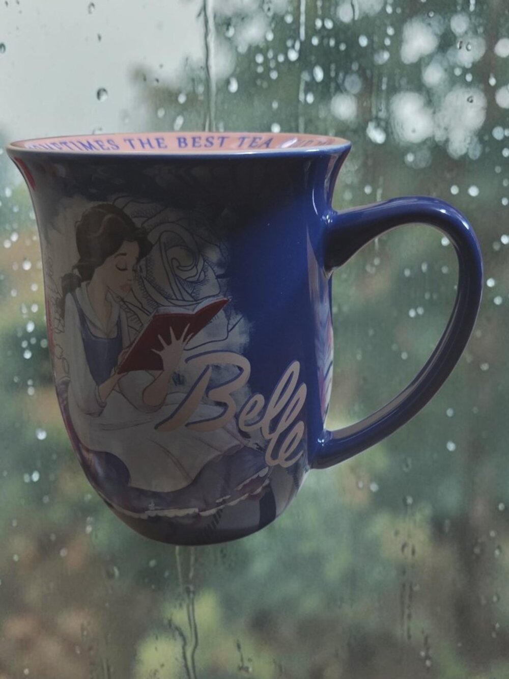 Disney Store Belle Ceramic Cup /Mug "Sometimes The Best Tea Cup Is Chipped"